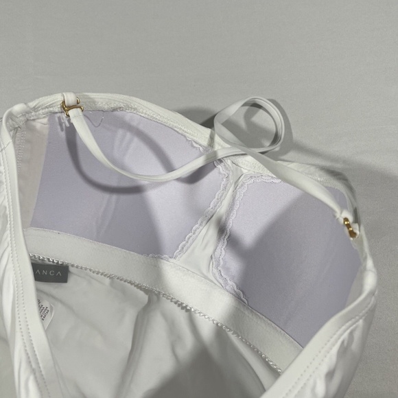 NEW La Blanca [ 0 ] Lets Duet Bandeau One Piece Swimsuit in‎ White - Picture 10 of 12